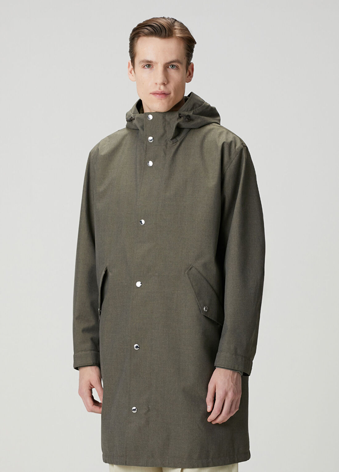 Yves Salomon Yeşil Kapüşonlu Parka