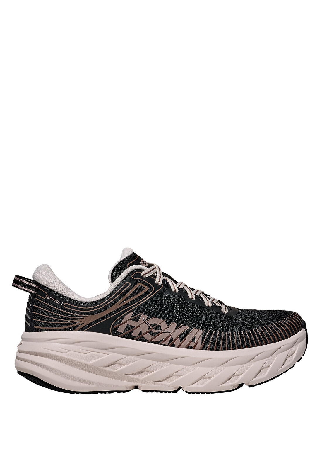 Hoka Bondi 7 Siyah Pembe Kadın Sneaker