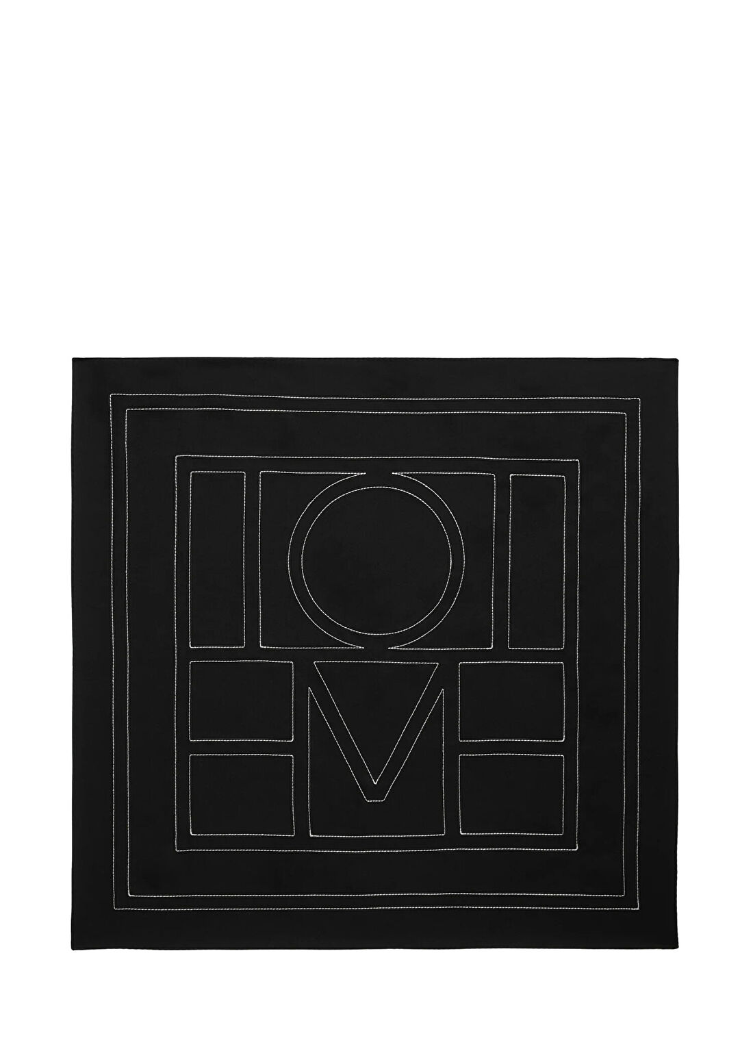 Toteme Siyah Monogram Kadın İpek Fular