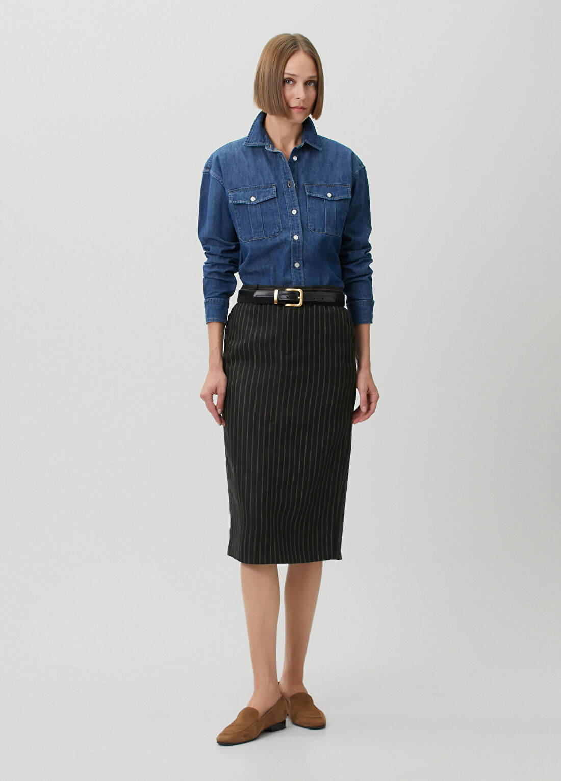 Lauren Ralph Lauren Mavi Denim Gömlek görsel 2