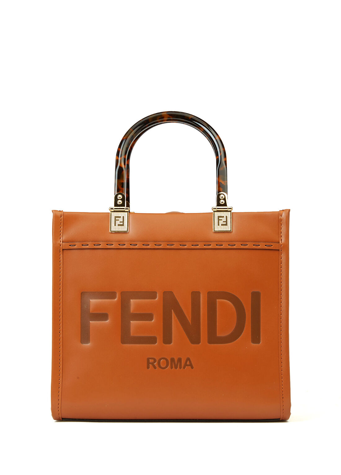 Fendi Sunshine Small Taba Kadın Deri Çanta