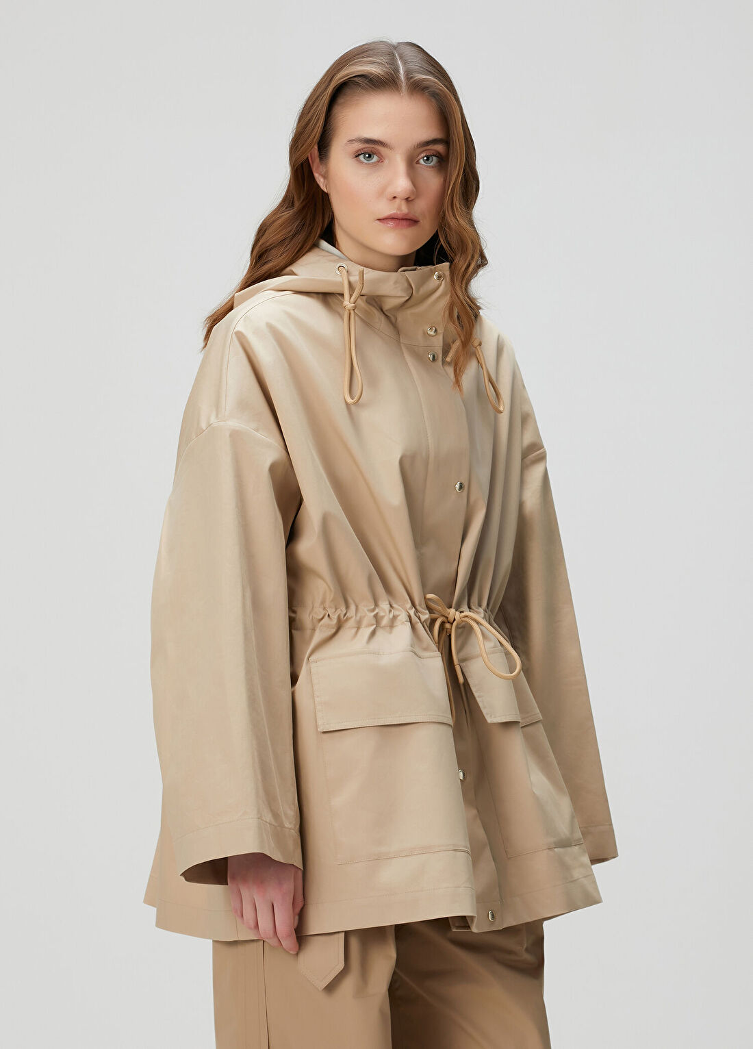Moncler Gaillon Camel Kapüşonlu Parka görsel 3