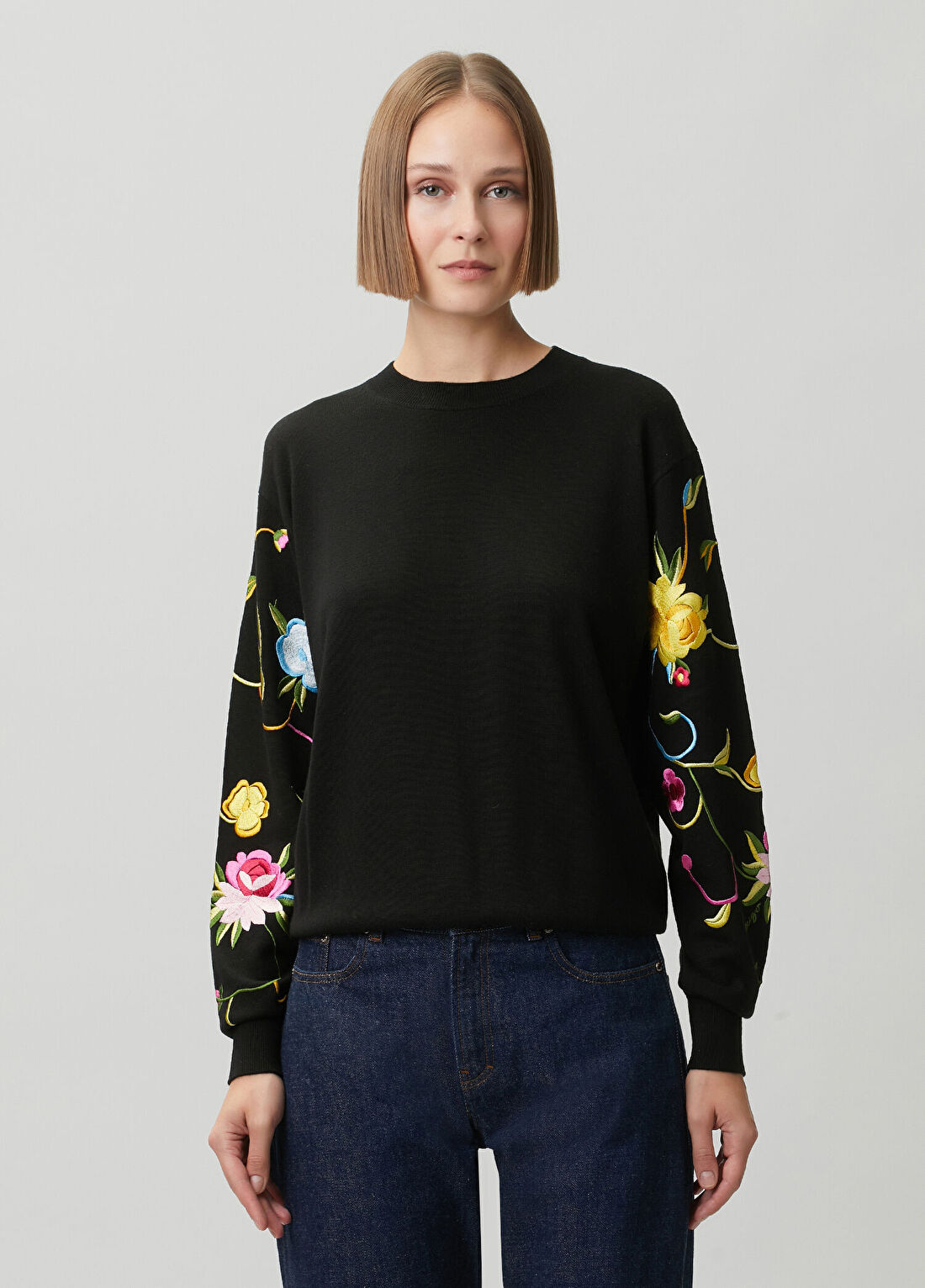 Kenzo Wildflower Siyah Yün Kazak