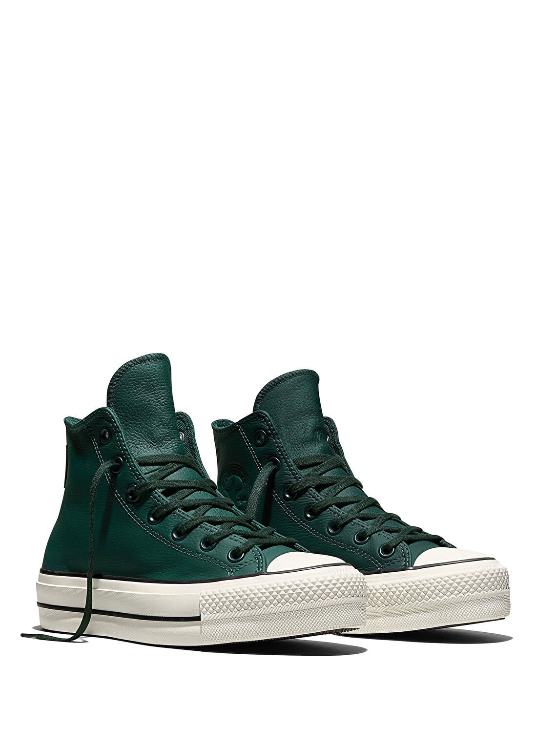 Converse Chuck Taylor All Star Lift Yeşil Deri Kadın Sneaker görsel 2
