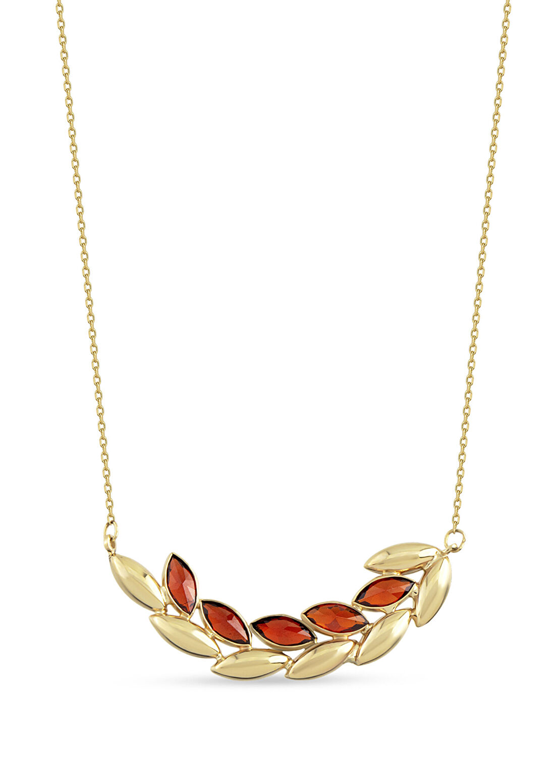 Orena Jewelry Ruby Wheat 14 Ayar Altın Kadın Kolye