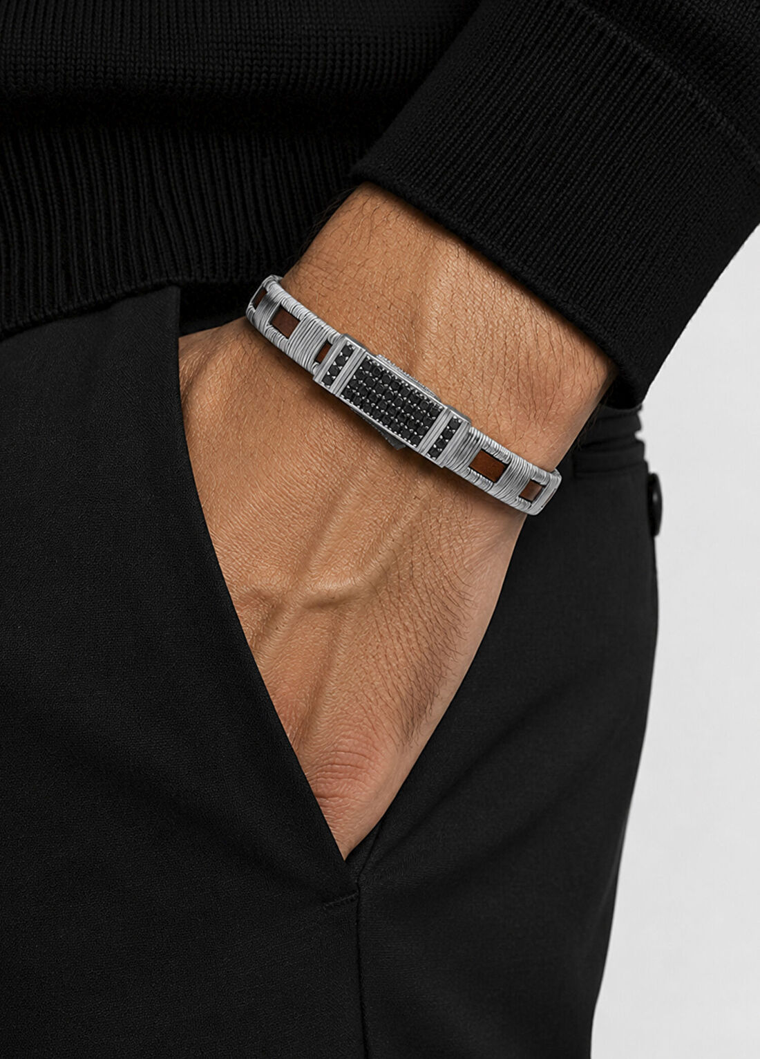 Orena Jewelry Ember Core 925 Ayar Gümüş Erkek Bileklik görsel 3