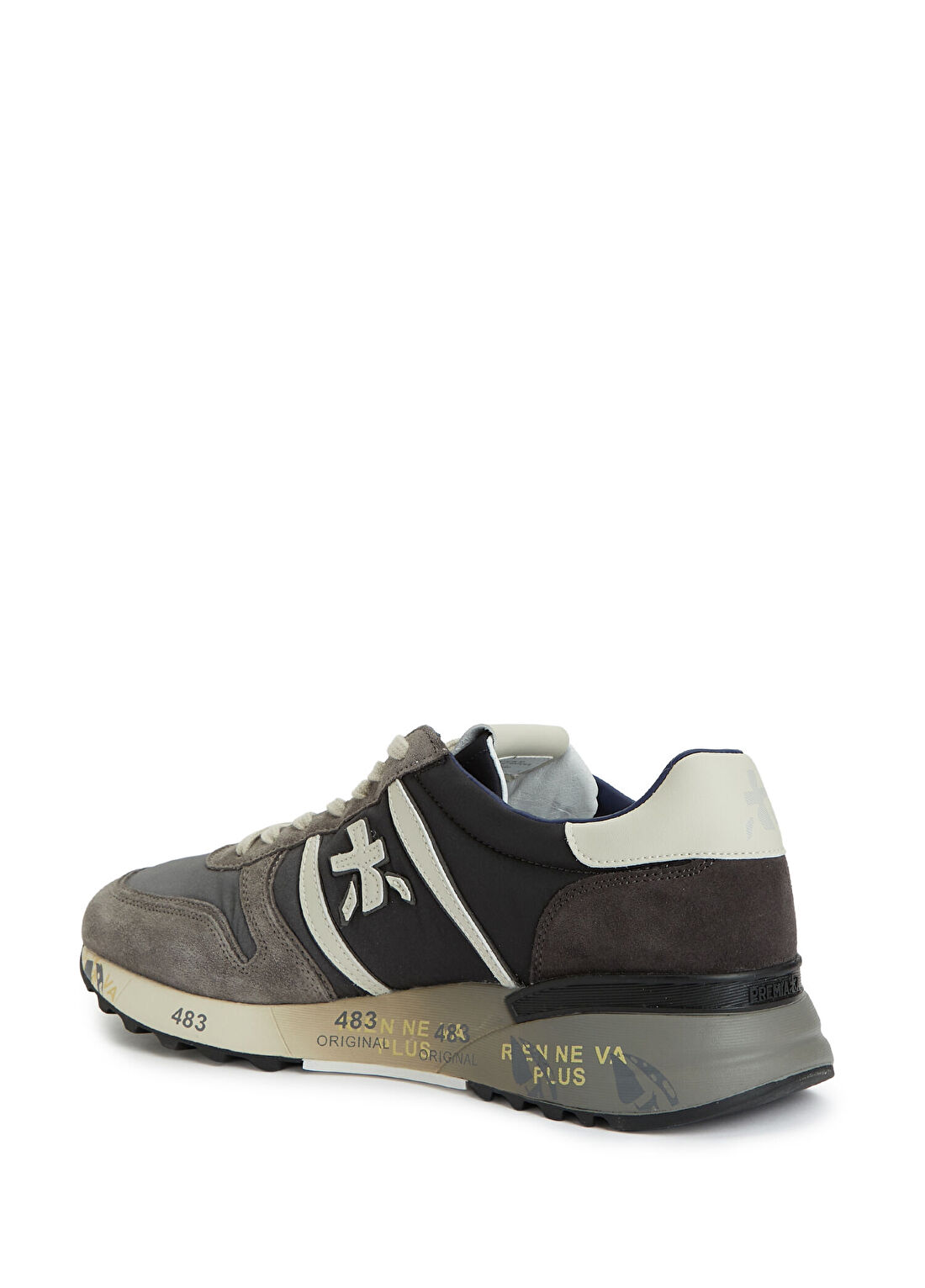 Premiata Lander Gri Erkek Deri Sneaker görsel 3