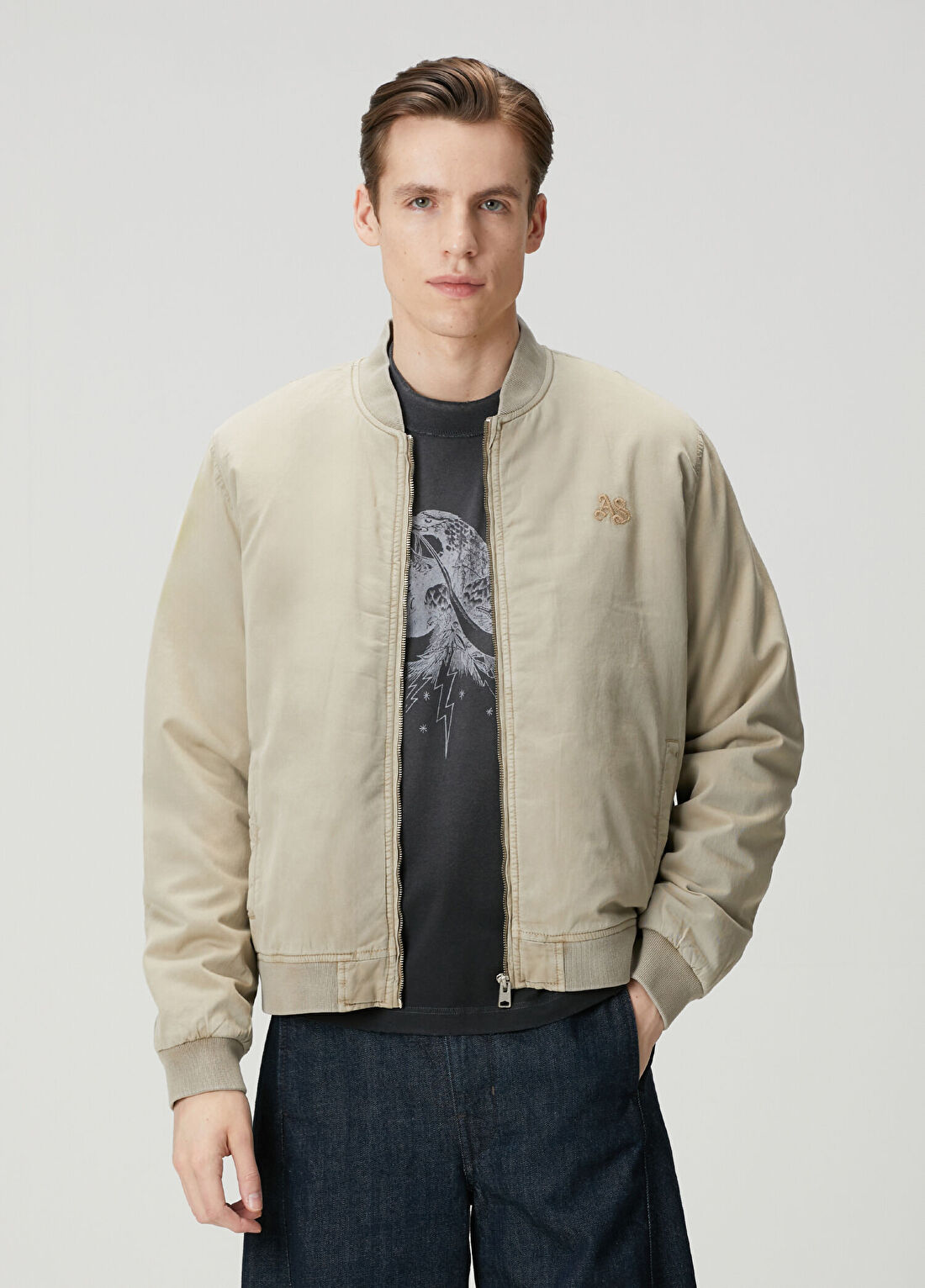 AllSaints Forres Kahverengi Bomber Ceket