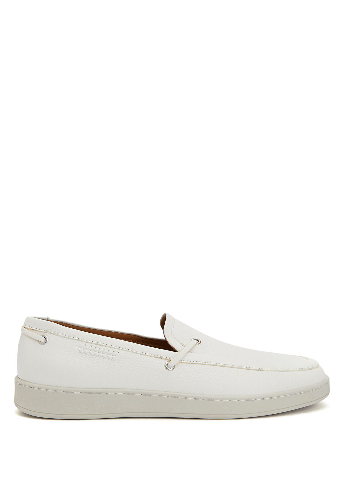 Stuart Weitzman Drake Beyaz Erkek Deri Loafer