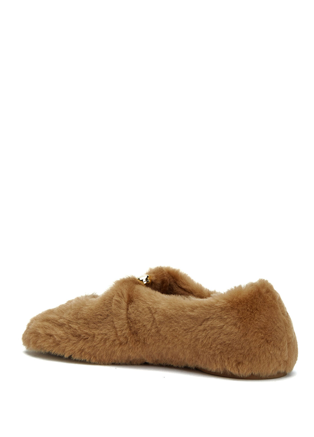 Loewe Pebble Soft Kahverengi Shearling Babet görsel 3