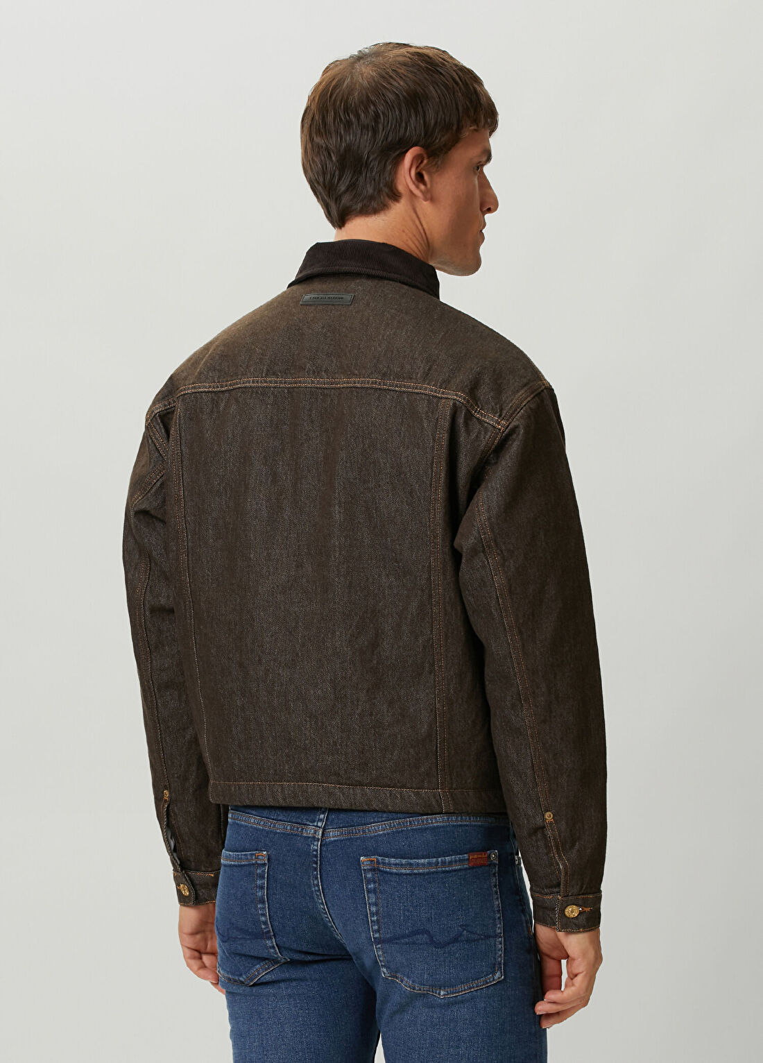 7 For All Mankind Kahverengi Denim Ceket görsel 4