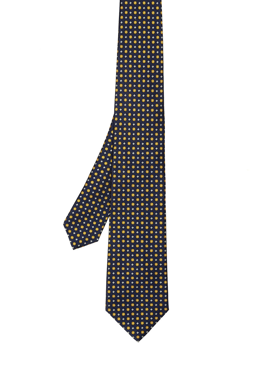 Kiton Lacivert Desenli İpek Kravat