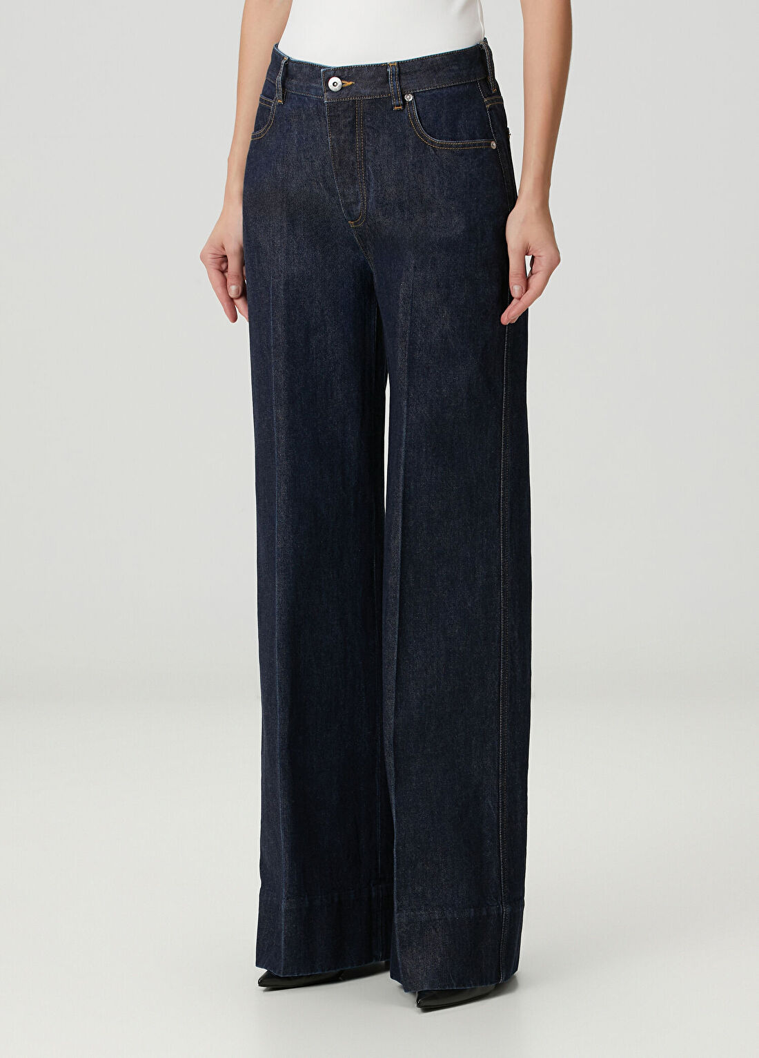 Bottega Veneta Koyu Mavi Jean Pantolon görsel 3