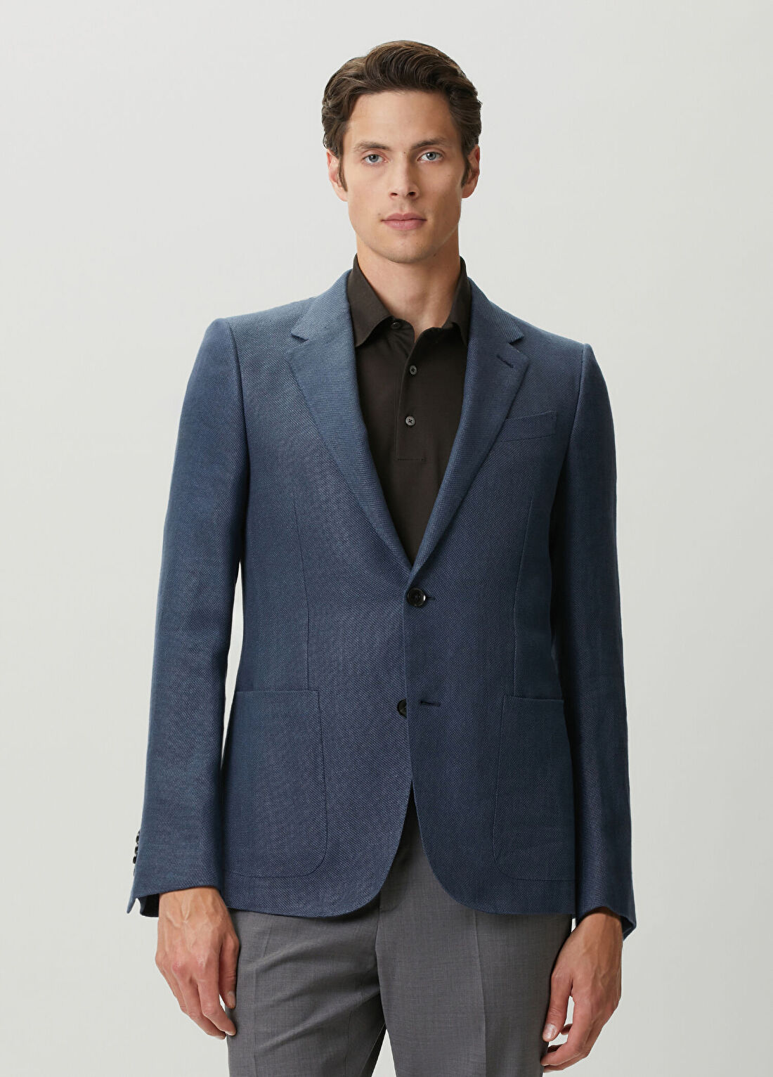 Zegna Lacivert Formal Keten Ceket