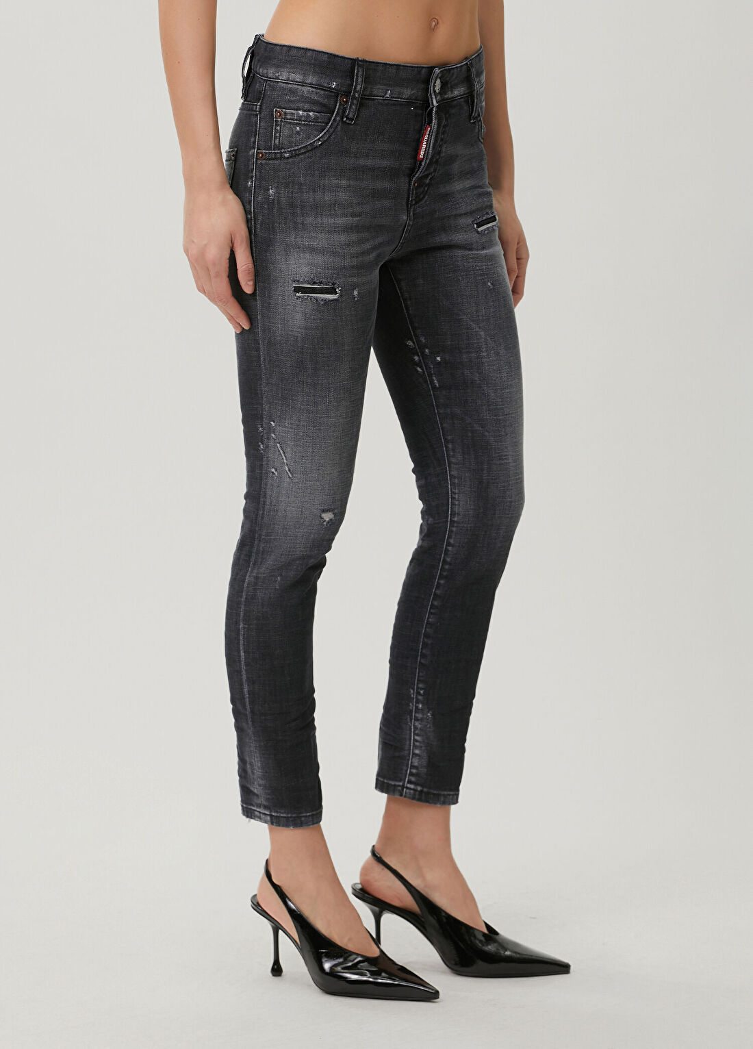 Dsquared2 Teddy Siyah Yıkamalı Jean Pantolon görsel 3