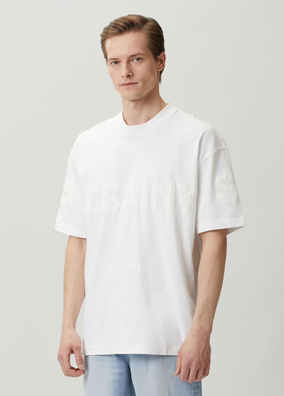 AllSaints Biggy Beyaz T-shirt görsel 3