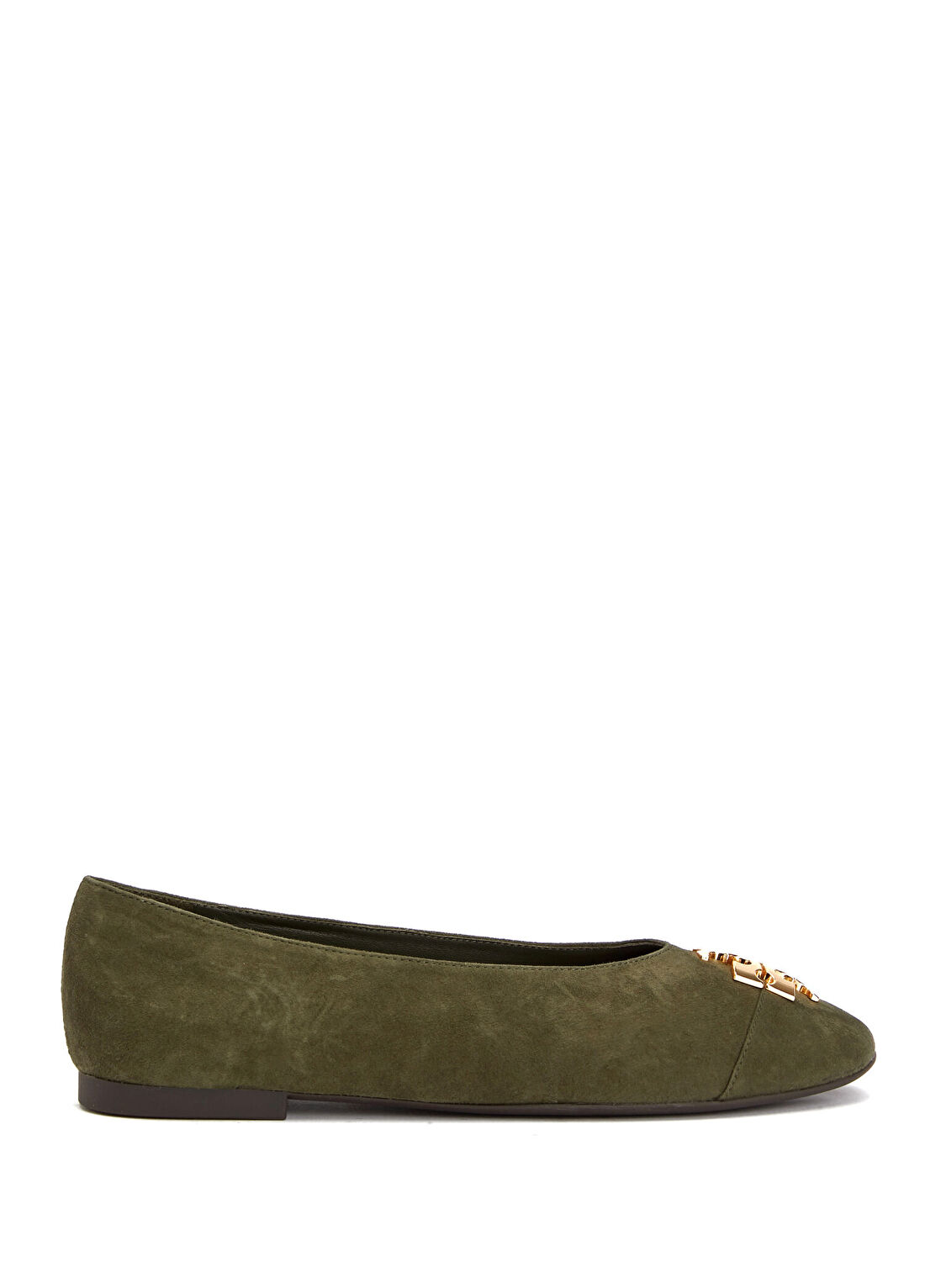 Tory Burch Charlie Haki Süet Babet