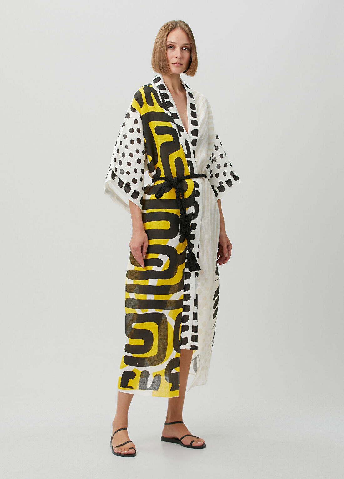 Jaquette Jilda Yann Keten Kimono görsel 2