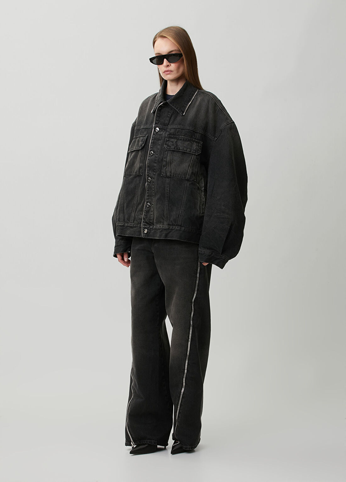 Haikure Legacy Siyah Denim Ceket görsel 2