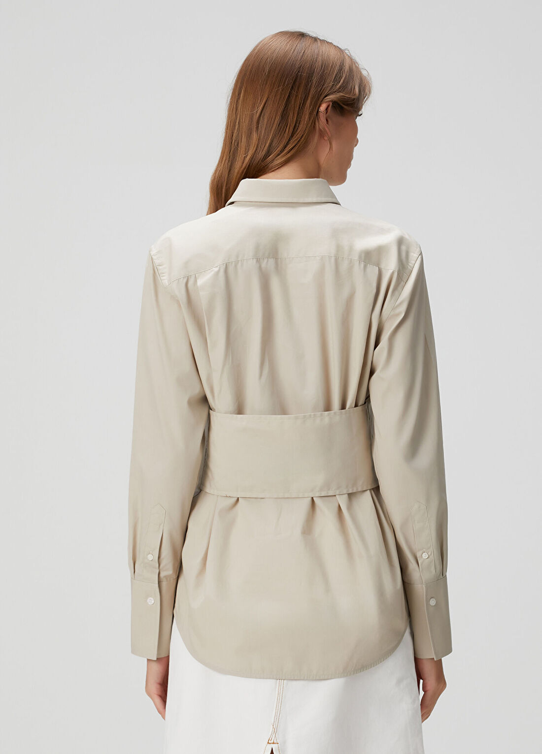 Victoria Beckham Bej Gömlek görsel 4