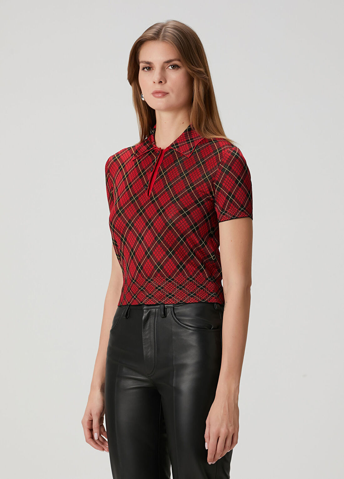 McQueen Kırmızı Polo Yaka Triko görsel 3