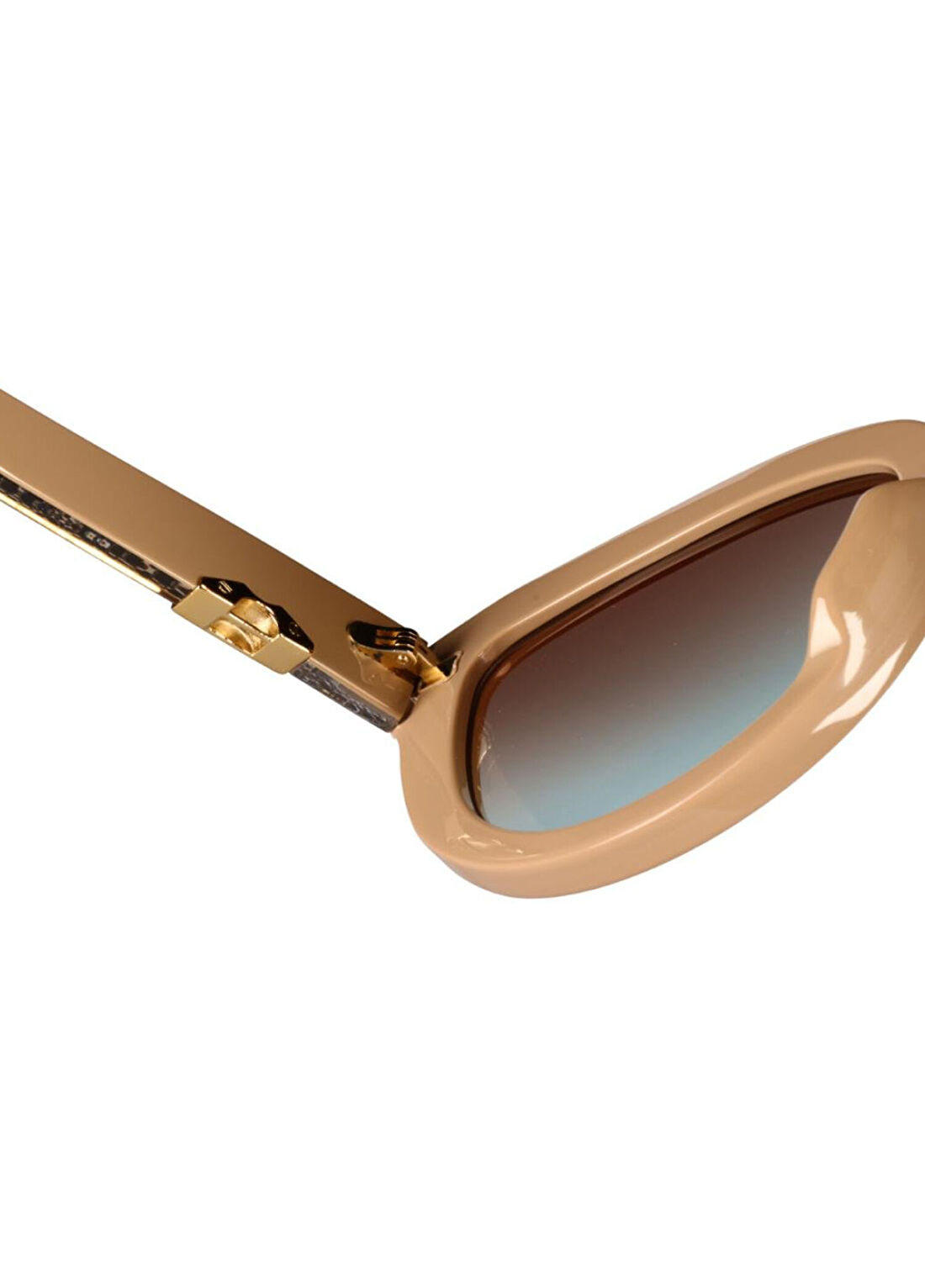 Original Vintage Sunglasses Naples City Nc 04 Ivory Bej Asetat Kadın Güneş Gözlüğü görsel 4