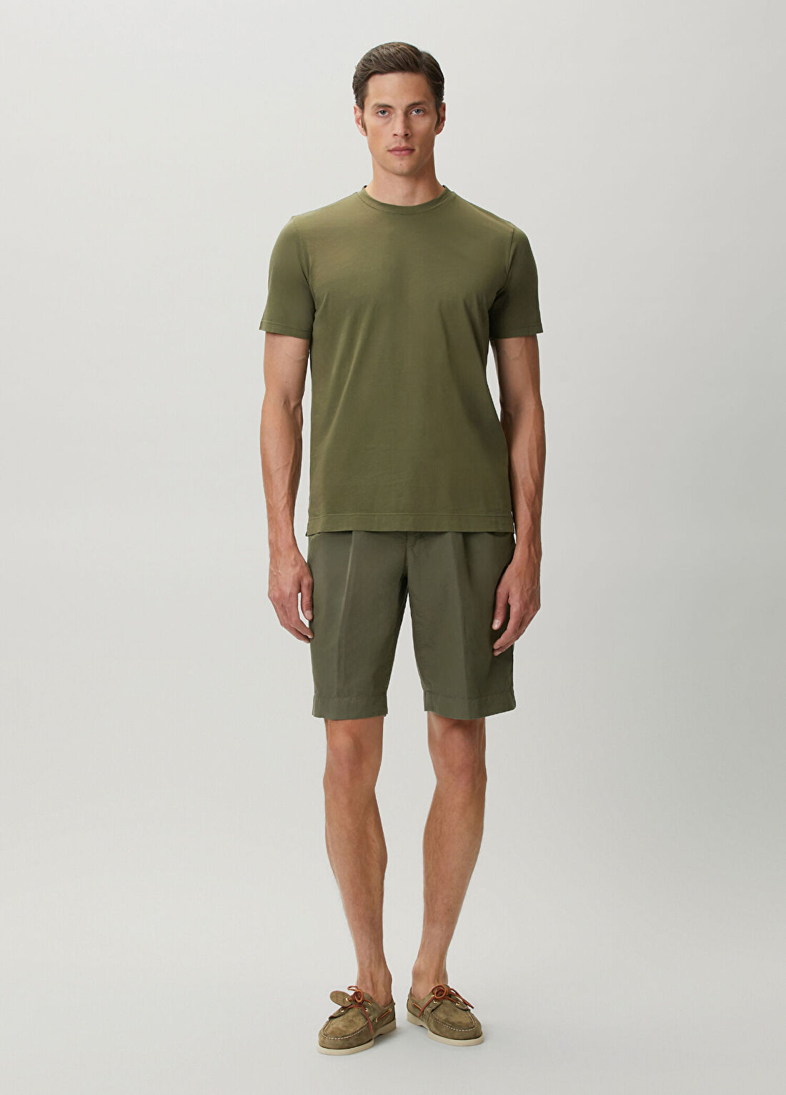 Boglioli Haki Basic T-shirt görsel 2