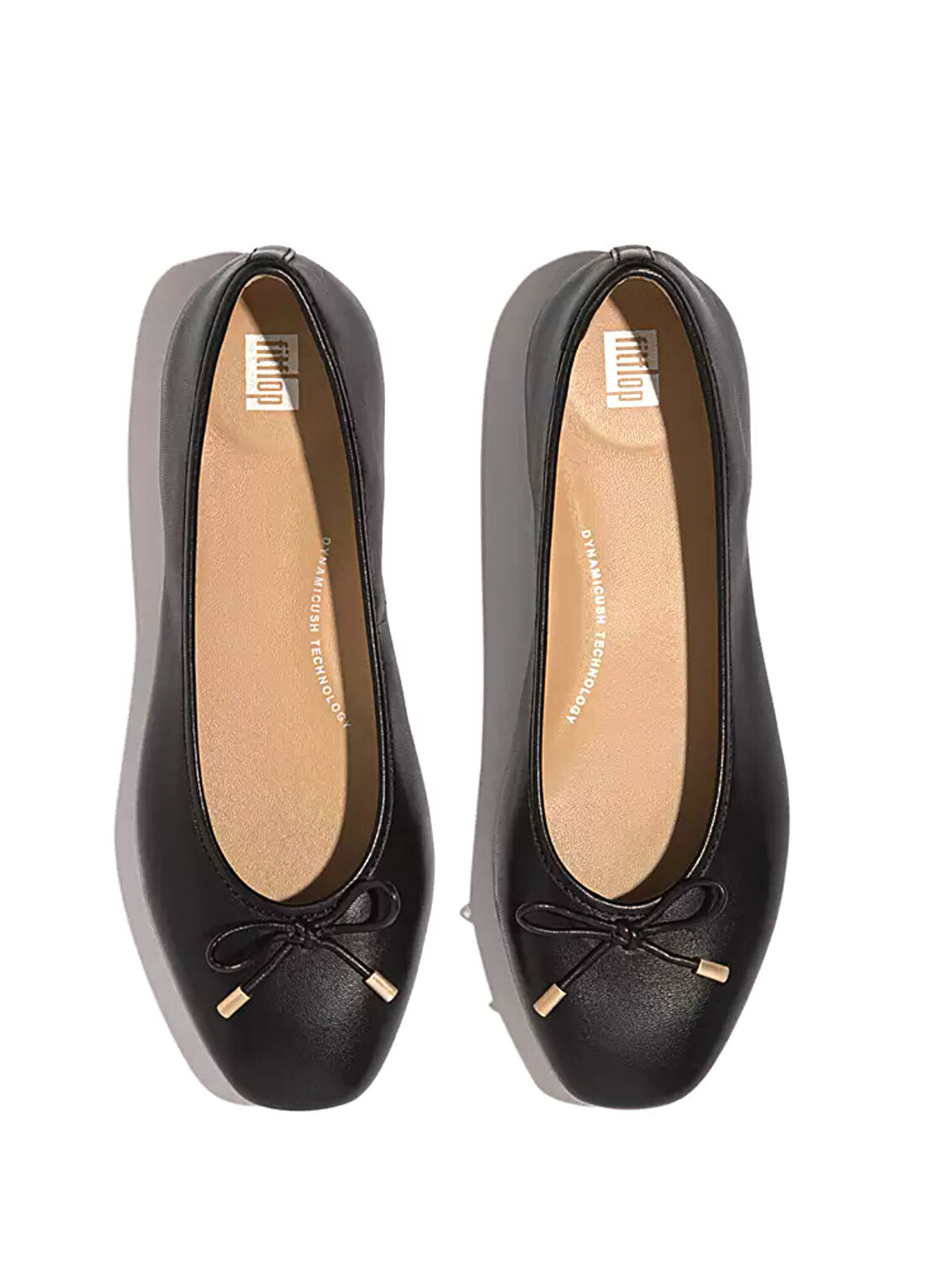 FitFlop Delicato Bow Soft Siyah Deri Kadın Babet görsel 3