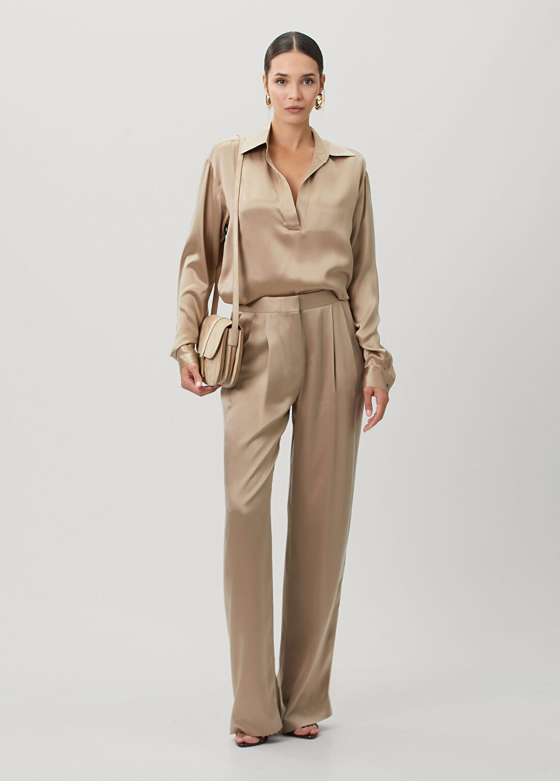Tom Ford Vizon İpek Saten Pantolon