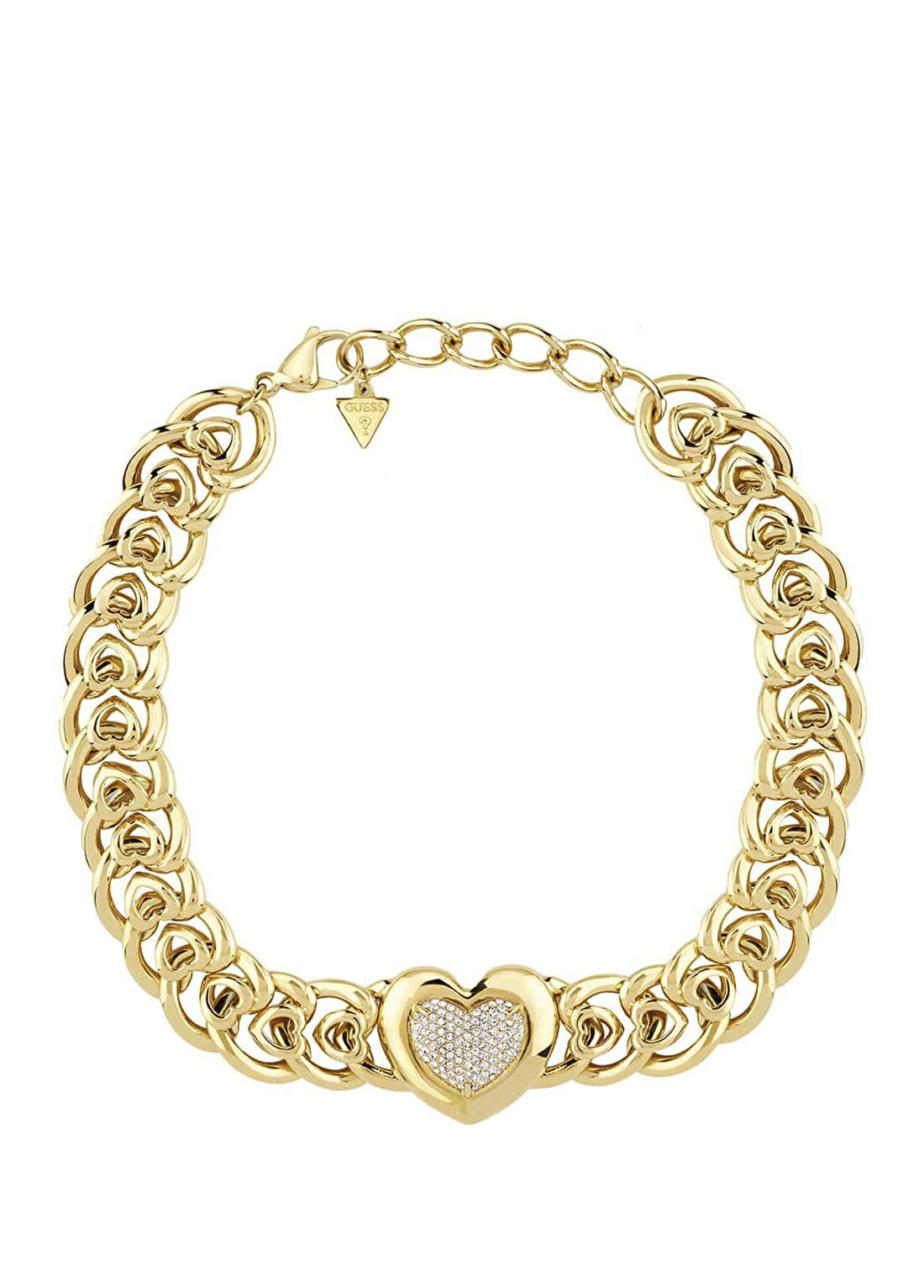 Guess JGUJUBN05453JWYGTU Love Kalpli Altın Rengi Çelik Kadın Kolye