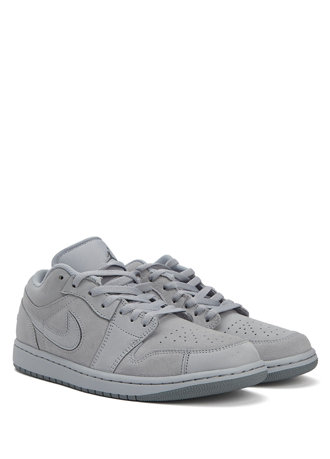 Nike Air Jordan 1 Low Gri Erkek Deri Sneaker görsel 2
