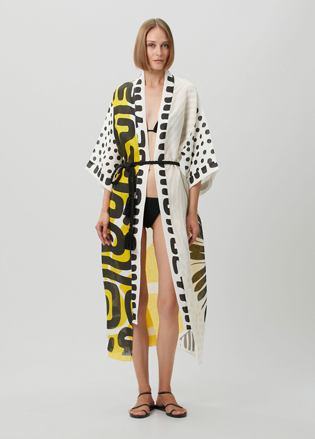 Jaquette Jilda Yann Keten Kimono görsel 3