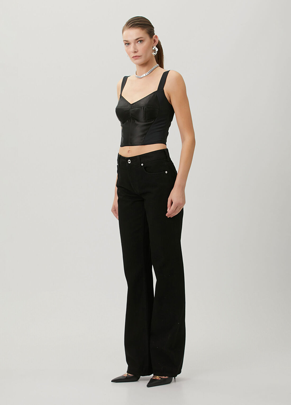 Dolce&Gabbana Siyah Büstiyer Bluz görsel 2