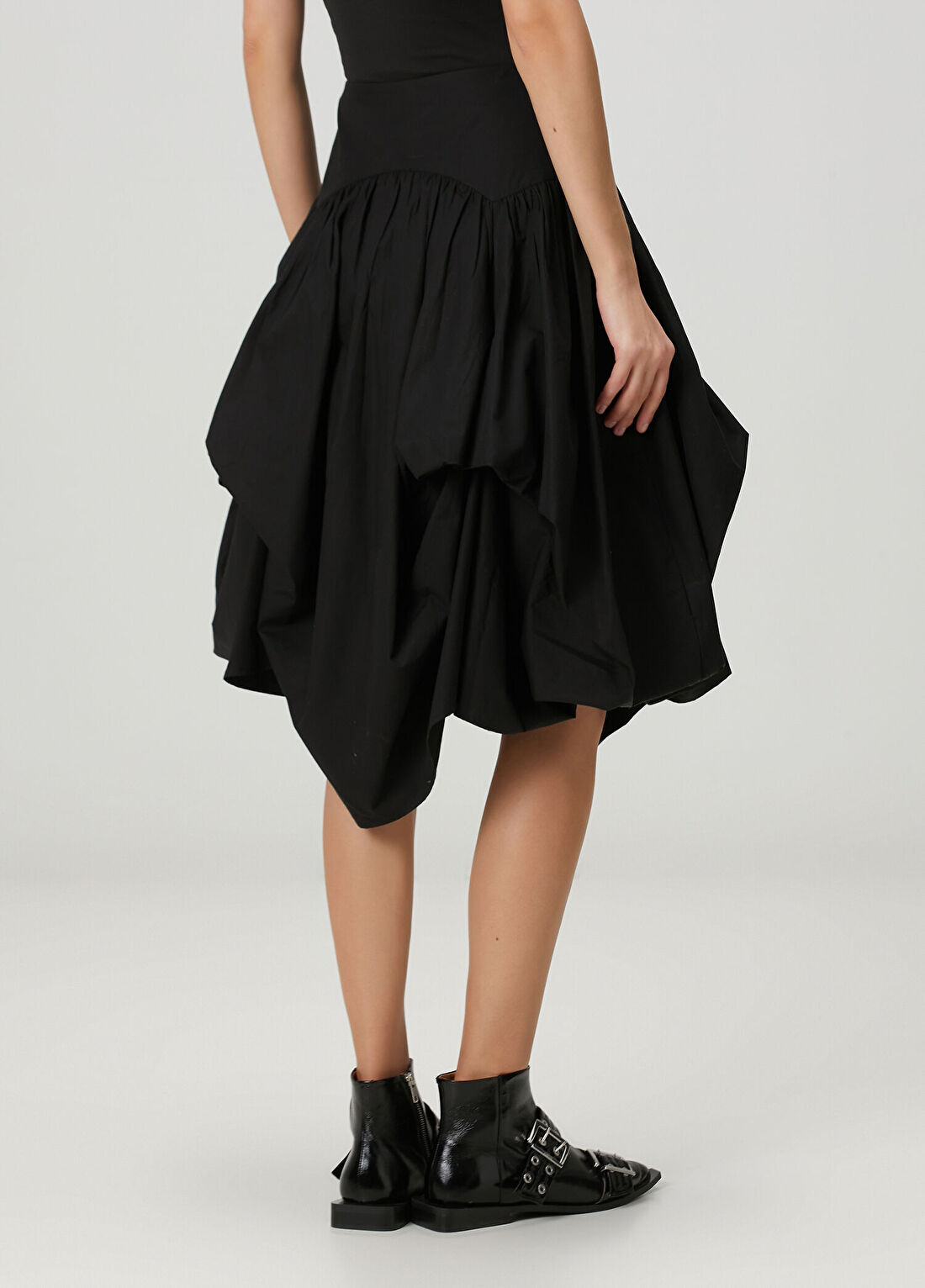 AllSaints Siyah Midi Etek görsel 4