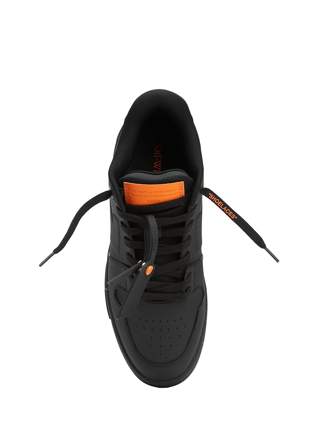 Off-White Out Of Office Siyah Erkek Deri Sneaker görsel 4