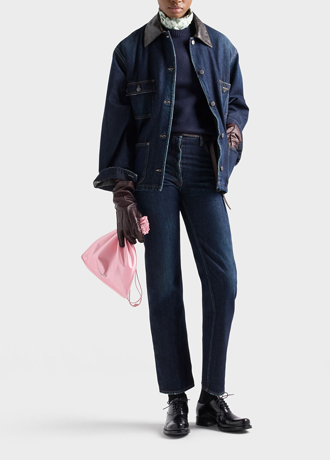 Prada Mavi Denim Kadın Jean Pantolon görsel 2
