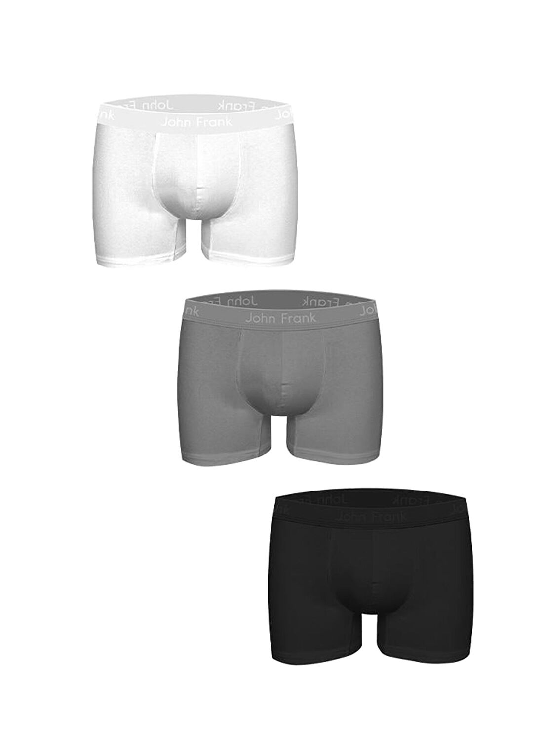 John Frank Çok Renkli 3lü Boxer Seti