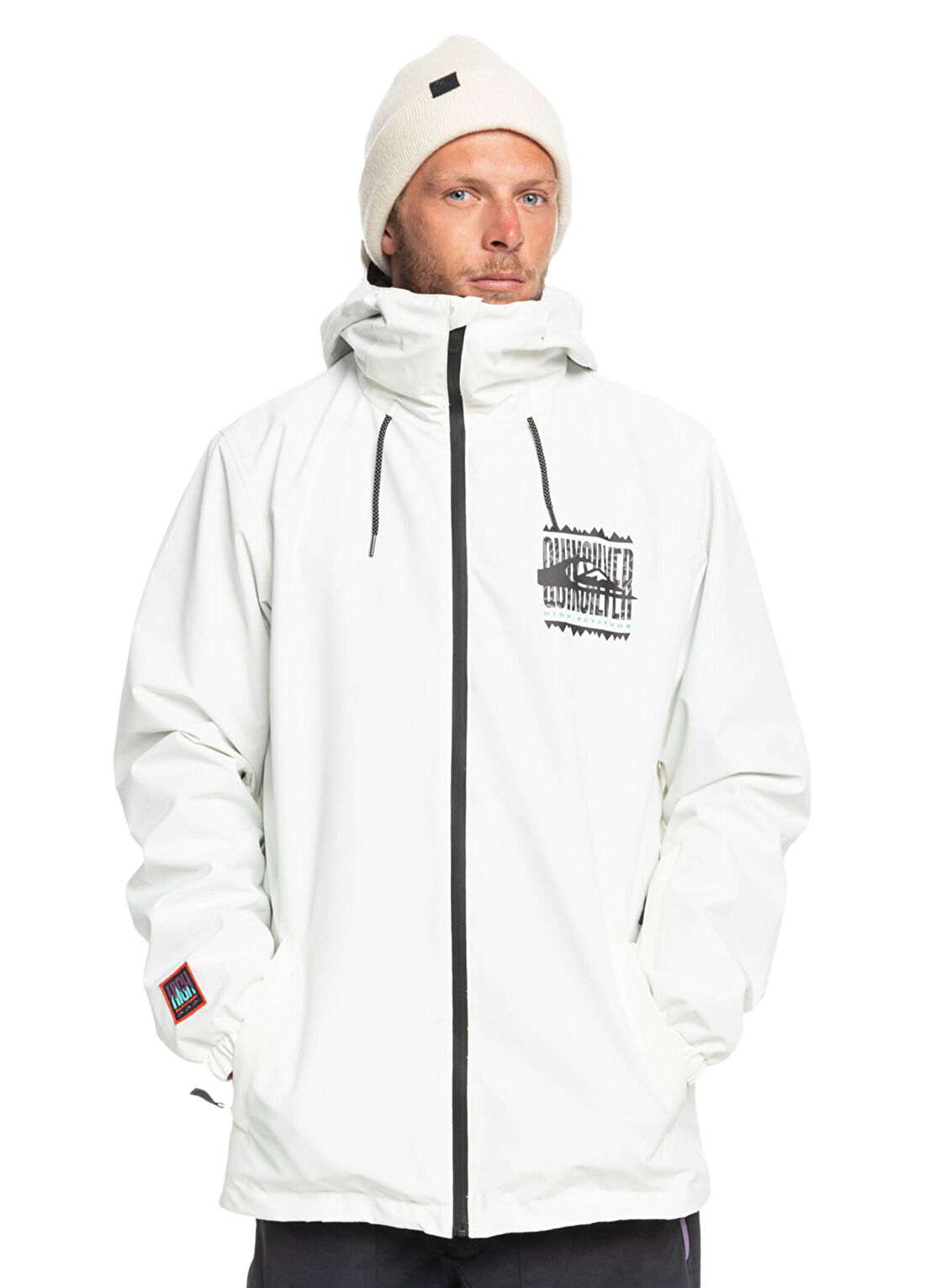 Quiksilver High In The Hood Beyaz Erkek Kayak Snowboard Montu