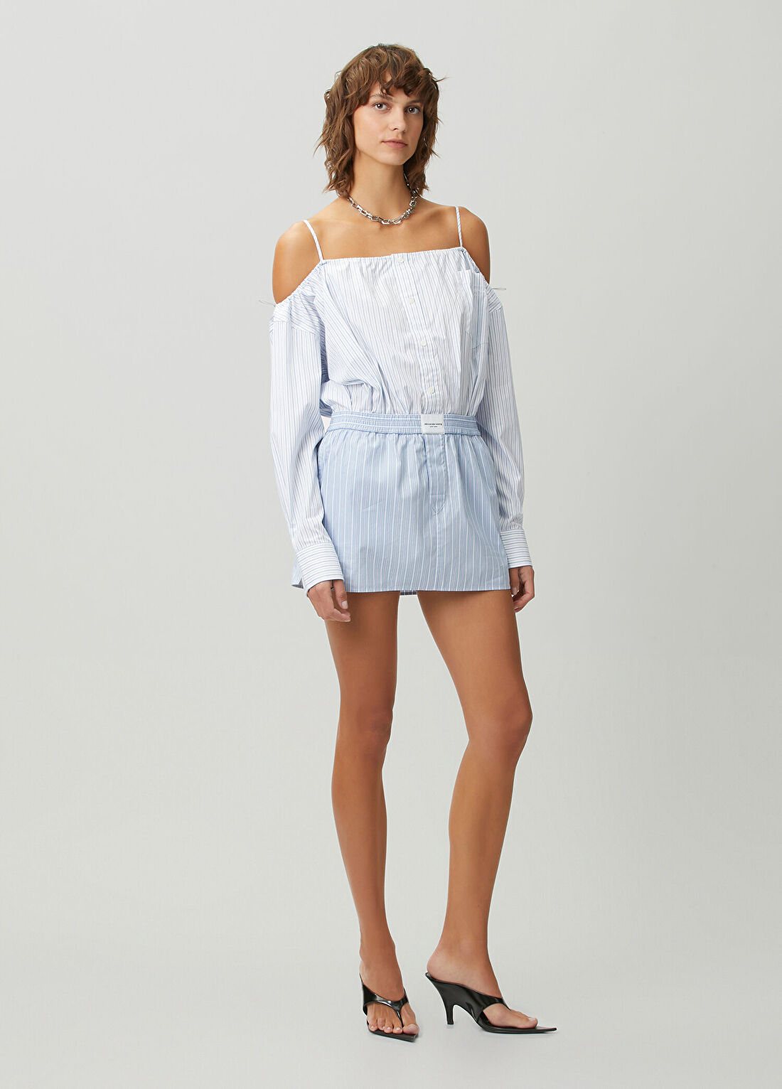 Alexander Wang Mavi Mini Elbise görsel 2