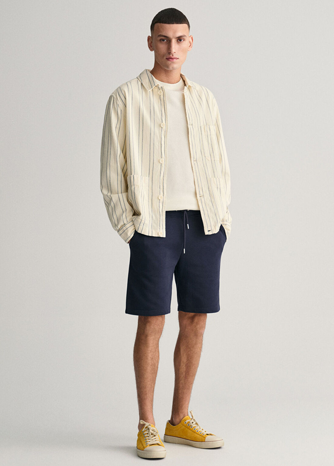 Gant Lacivert Logolu Regular Fit Erkek Şort görsel 2