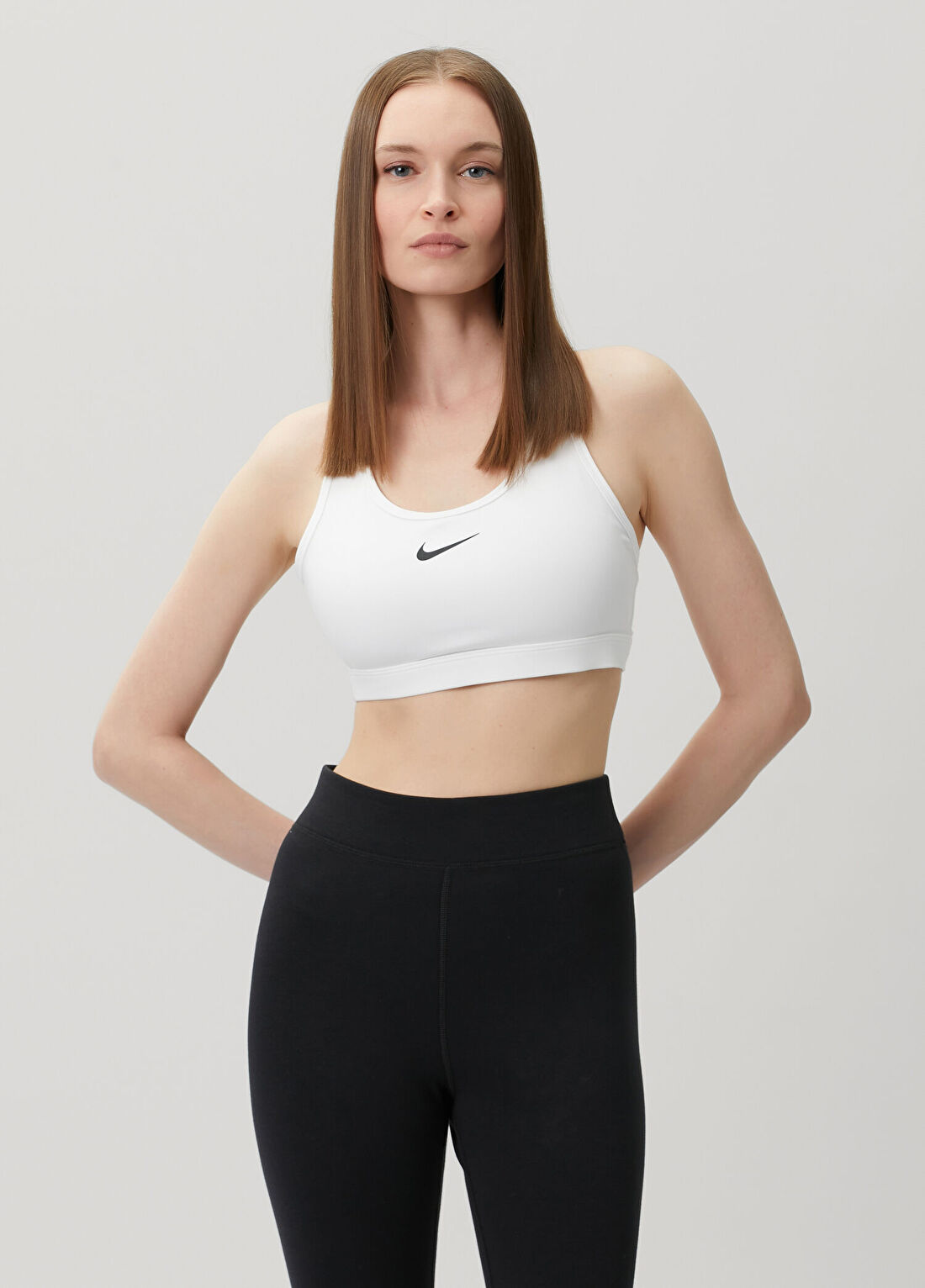 Nike Swoosh Medium Support Beyaz Spor Sütyeni