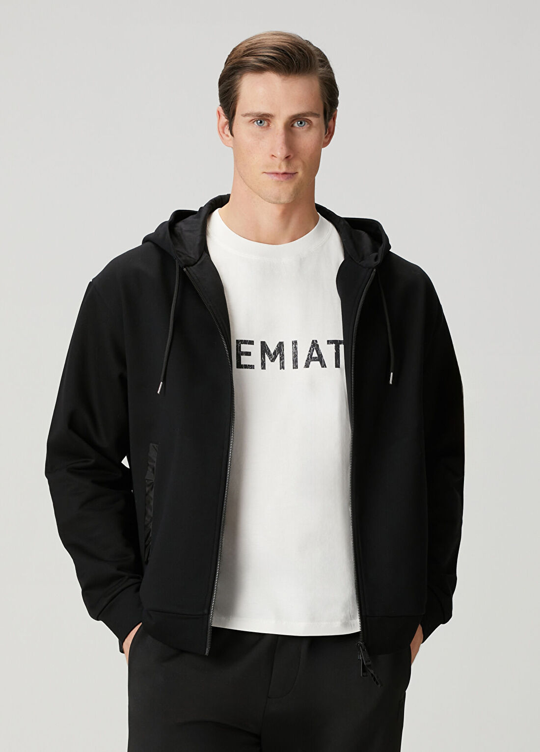 Premiata Siyah Kapüşonlu Sweatshirt