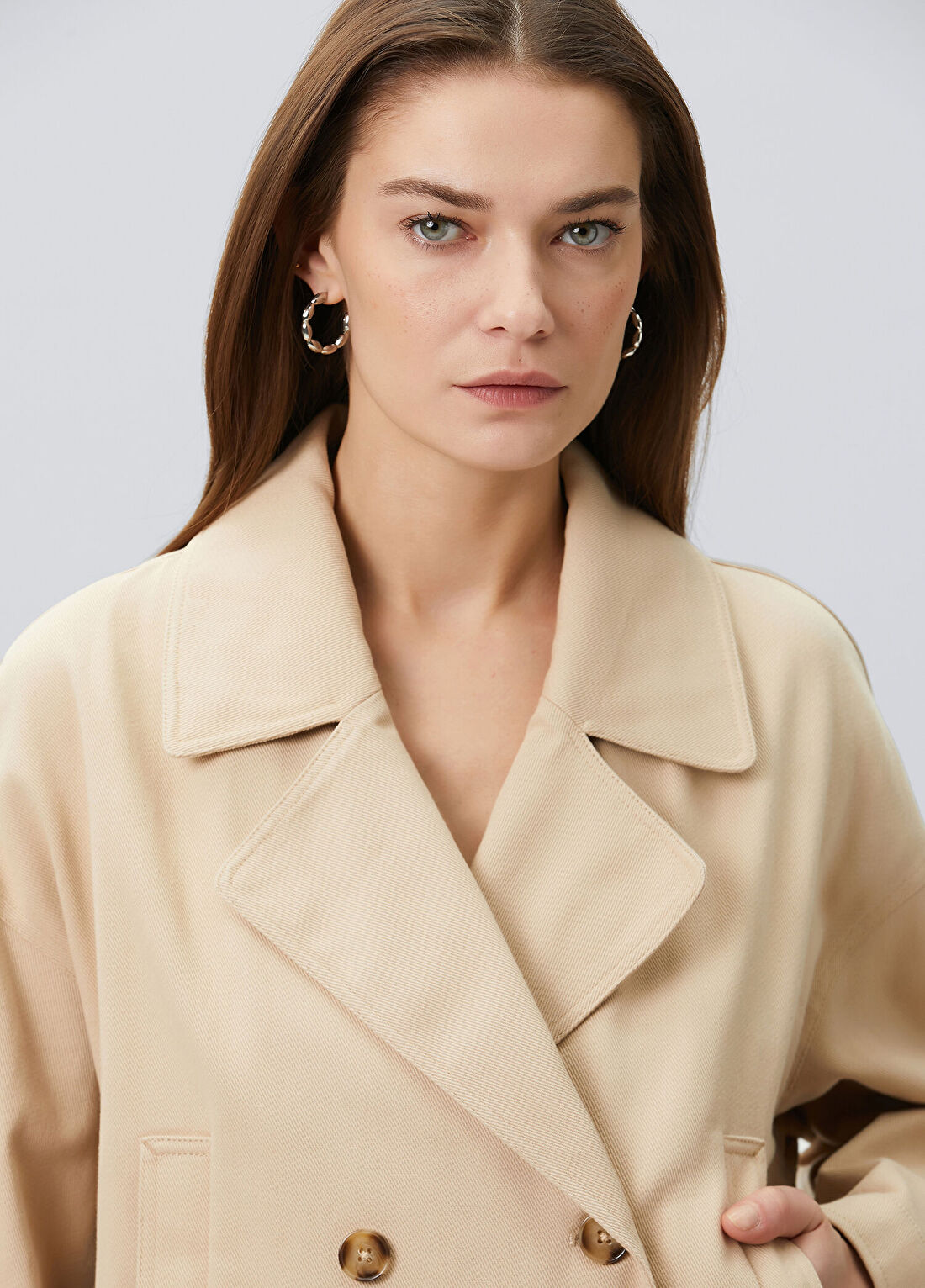 Beymen Collection Bej Kemerli Bomber Mont görsel 2