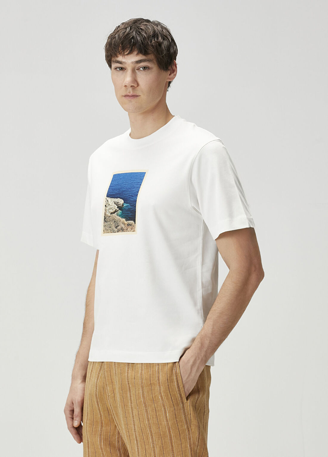 Monmare Andre Beyaz T-shirt görsel 3