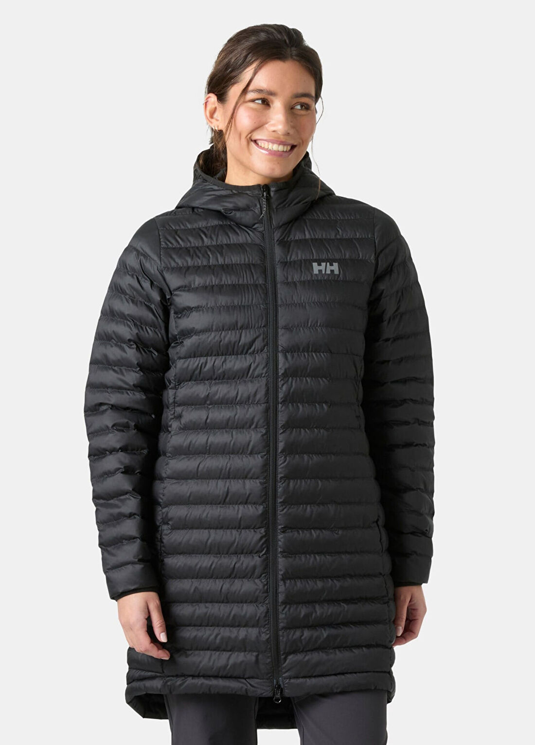 Helly Hansen W Sırdal Long Black Kapüşonlu Insulator Kadın Mont görsel 3