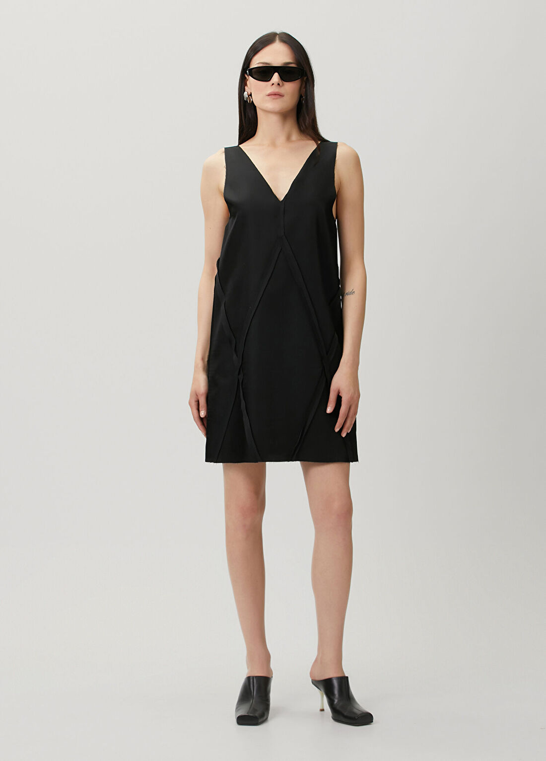 MM6 Maison Margiela Siyah Mini Elbise