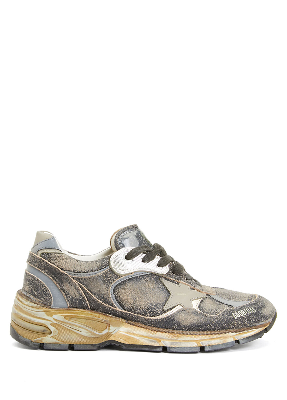 Golden Goose Dad Star Koyu Haki Kadın Deri Sneaker