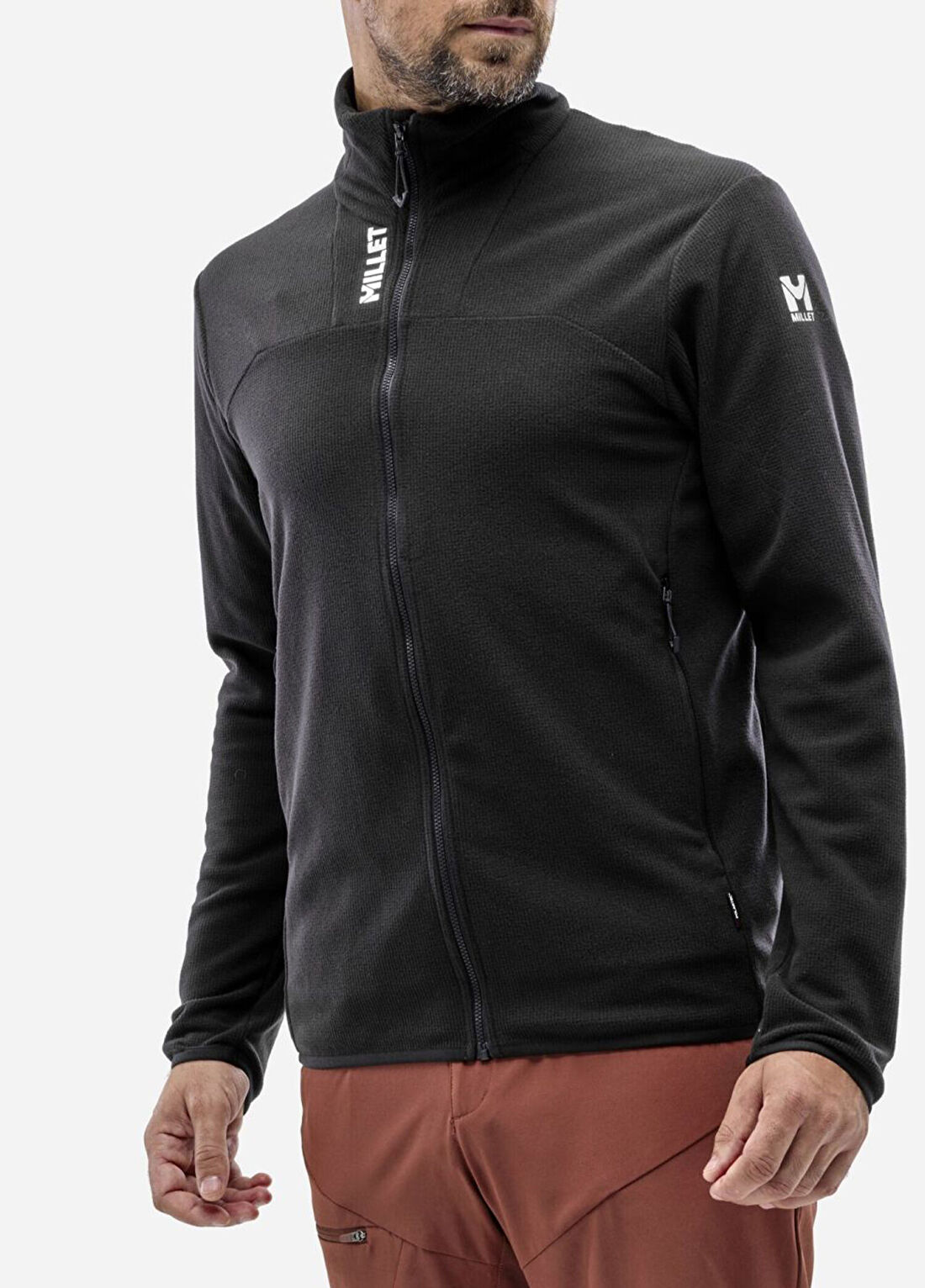 Millet Ubic LGRID Polartec® Siyah Erkek Spor Ceket MIV10448 görsel 3