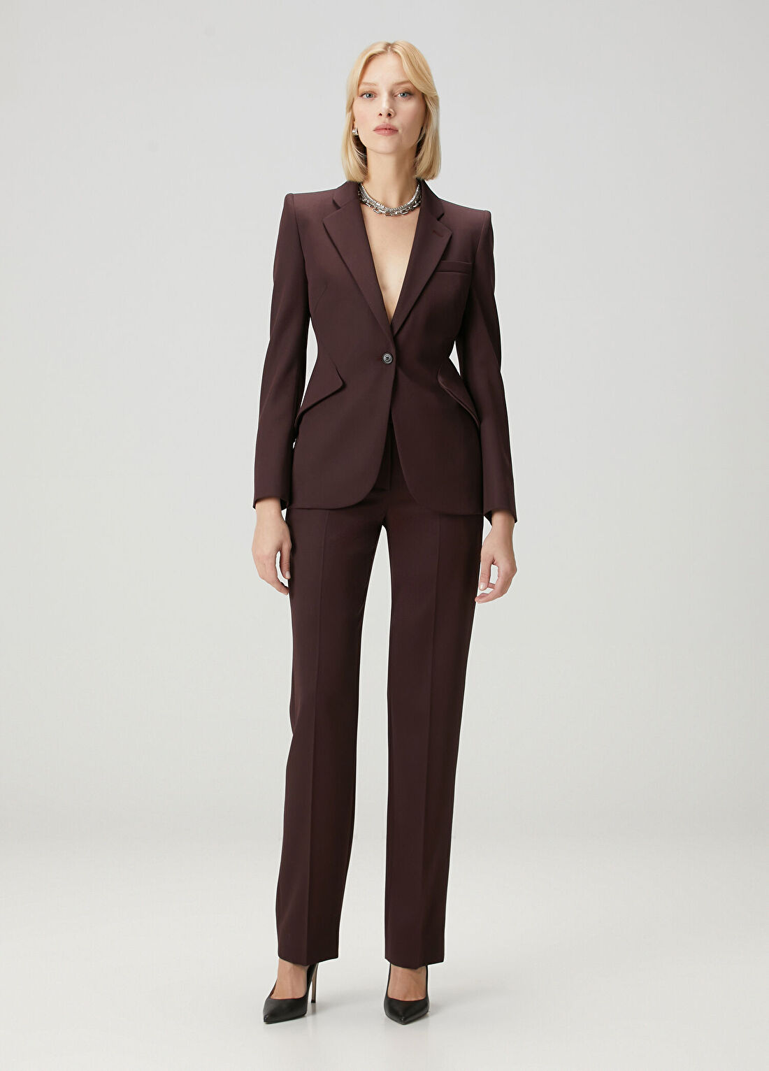 McQueen Bordo Yün Pantolon
