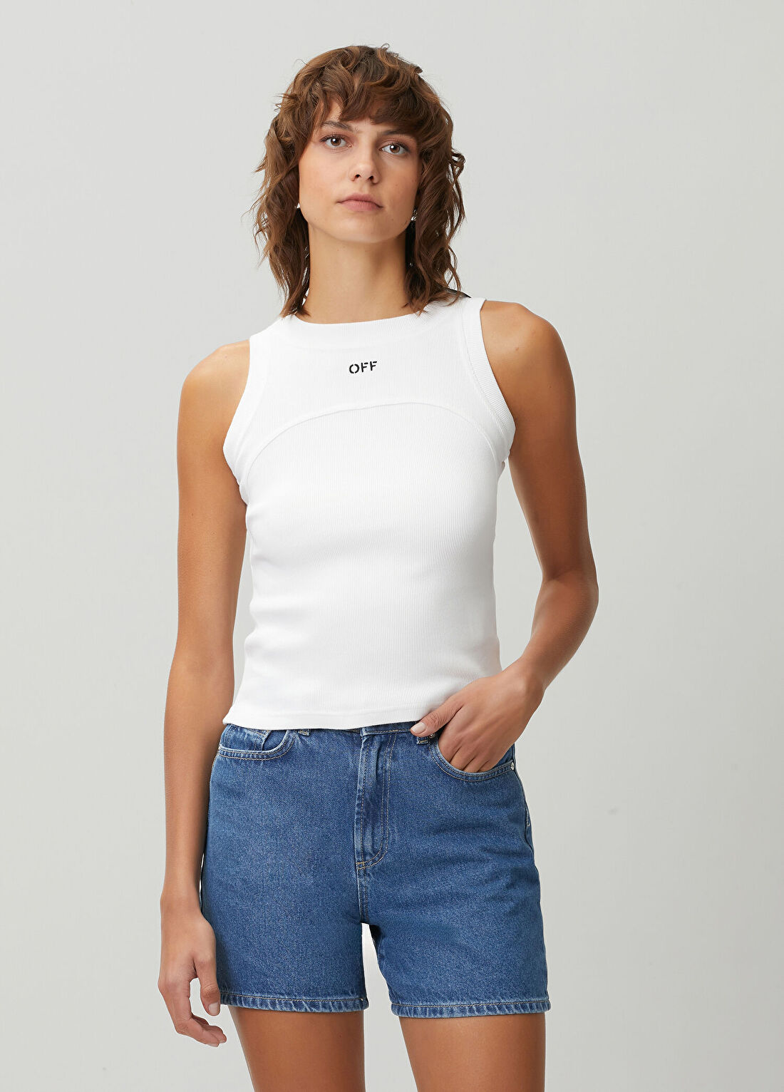 Off-White Beyaz Logolu Atlet